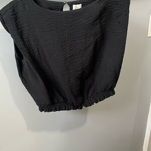 Elegant Black Women's Top, Crop